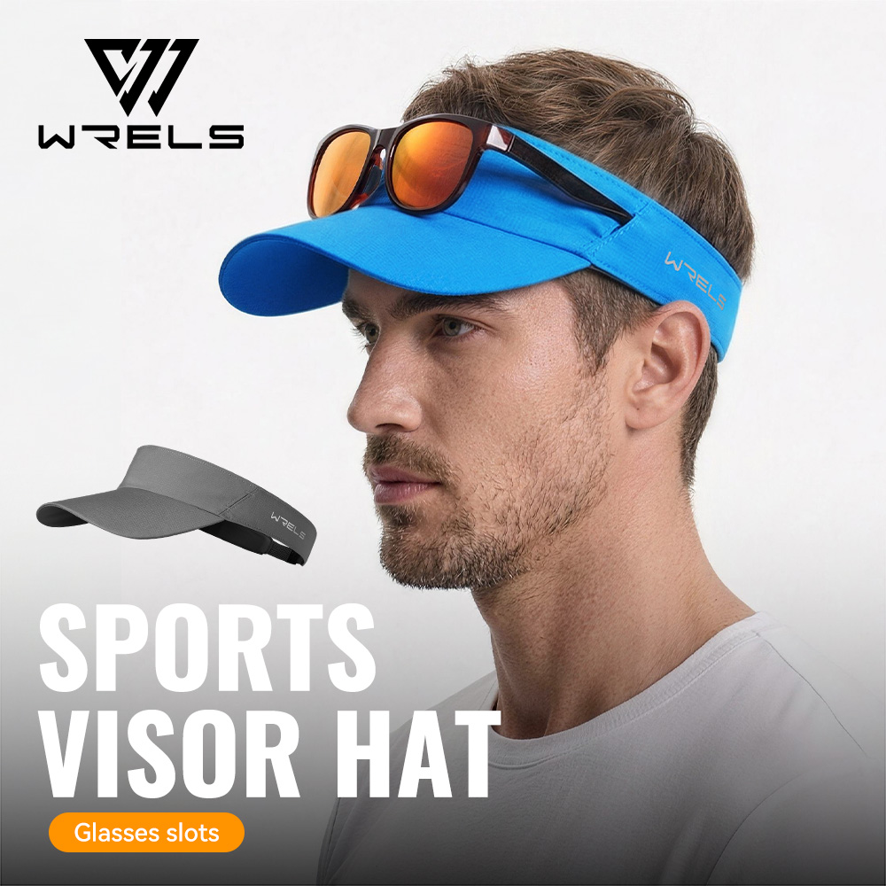 Running Cap Lightweight - หมวกกันแดด WRELS Sport แบบเปิดด้านบน น้ำหนักเบา ปรับได้
