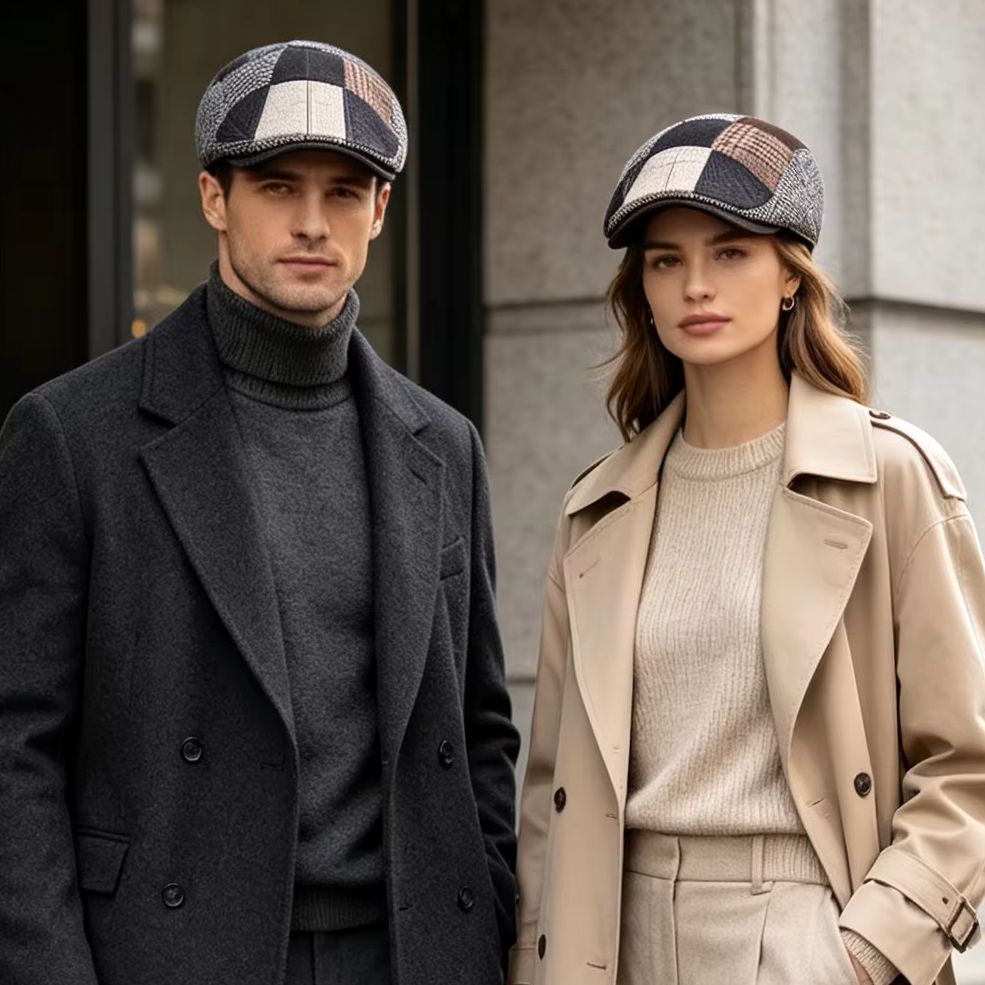 Dad Hat Cotton - High-End Classic Men's Patchwork Newsboy หมวก