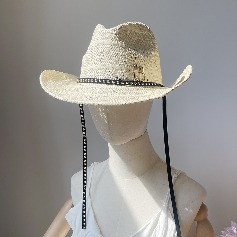 หมวกคาวบอยปีกกว้างแบบใหม่ ดีไซ - Cowboy Hat Straw บทวิจารณ์และราคา